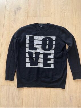 C BY BLOOMINGDALE’S 100% 2 PLY CASHMERE LOVE Crewneck Sweater